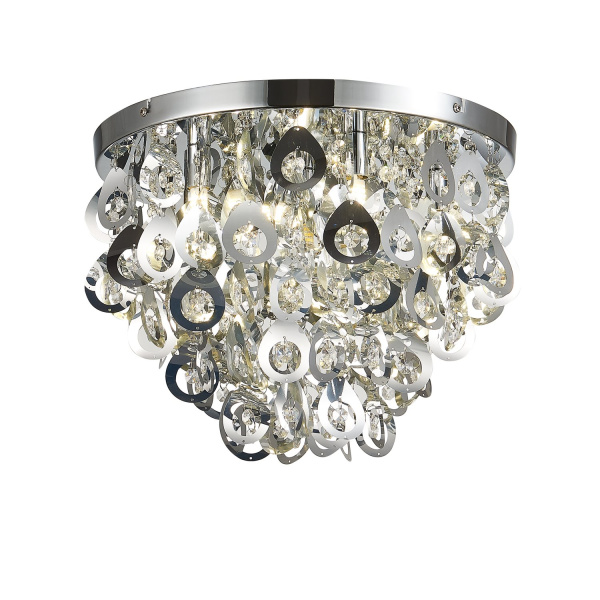 Люстра потолочная Хром/Хром, Прозрачный G9 6*3Вт SLE103202-06 EVOLUCE