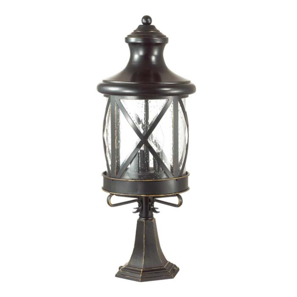 Уличный св-к на столб IP44 E14 3*60W 220V SATION черный/зол.патина ODEON LIGHT