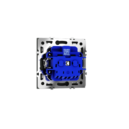 Розетка встраиваемая Voltum S70 с заземлением и защитными шторками, 16А, (титан)