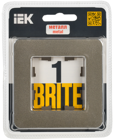 BRITE Рамка 1-мест. РУ-1-1-Бр металл латунь RE IEK