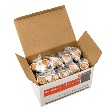 Кнопка ABLFS-22 с подсветкой желтая NO+NC 230В PROxima EKF