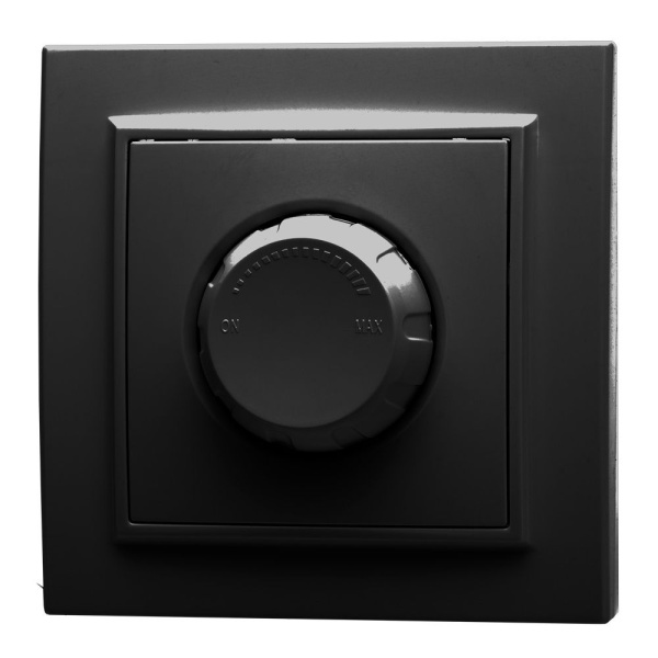 Выключатель диммирующий STEKKER, PSW10-9006-03, 250V, 650W, серия Эрна, черный