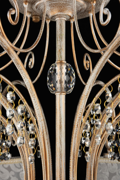 Потолочный светильник 6*E14 40Вт Белый с Золотом IP20 Lorette FR2406-PL-06-WG Freya