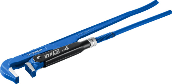 КТР-90, №4, ключ трубный, прямые губки ЗУБР