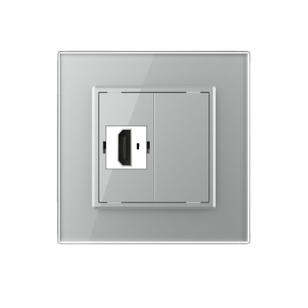 Розетка HDMI Серая Livolo