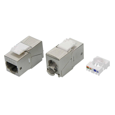 Модуль Keystone RJ45 CAT6 экранированный, 90 градусов, серебристый (форм-фактор S19) DKC