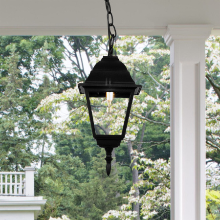 Уличный подвесной светильник 1*E27 черный IP54 Fuga (a058034) Elektrostandard