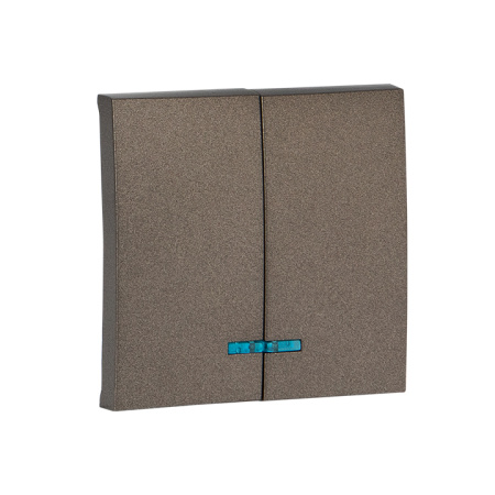 Валенсия Лицевая панель выключателя 2-кл, с индикатором 10А графит EKF