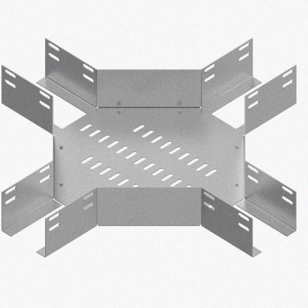 Лоток крестообразный глухой КМГ 150х50 УТ1,5, оцинкованный лист S1,0