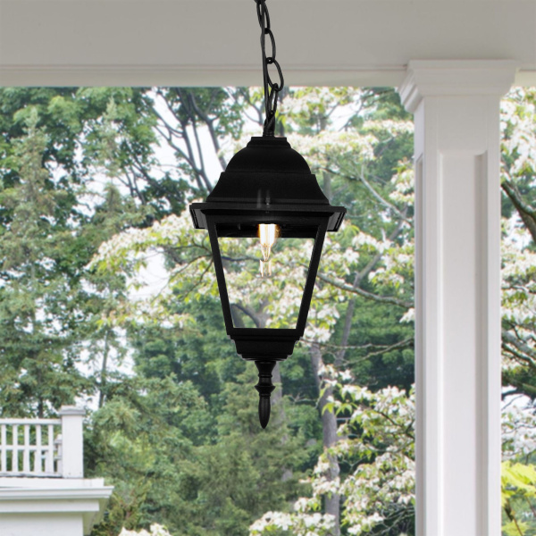 Уличный подвесной светильник 1*E27 черный IP54 Fuga (a058034) Elektrostandard