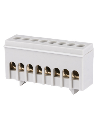 Шина "L" "фаза" в сером изоляторе на DIN-рейку 6x9мм 8 групп TDM Шина "L" "фаза" в сером изоляторе на DIN-рейку 6x9мм 8 групп TDM