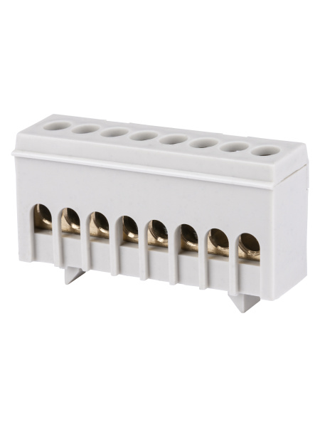 Шина "L" "фаза" в сером изоляторе на DIN-рейку 6x9мм 8 групп TDM Шина "L" "фаза" в сером изоляторе на DIN-рейку 6x9мм 8 групп TDM