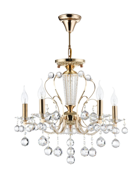 Люстра 5*E14 40Вт Золото IP20 Marlin FR1130-PL-05-G Freya