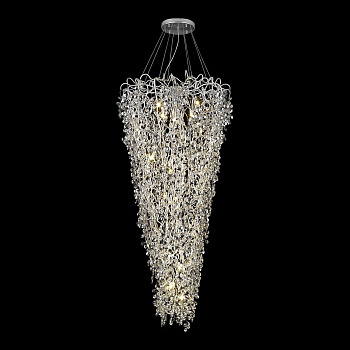 Люстра подвесная Матовый никель/Прозрачный, Черный G9 25*40Вт WE188.25.203 WERTMARK