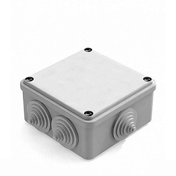 Коробка распаячная для наружного монтажа, RAL 7035, 6 гермовводов, 100х100х50мм, IP44 CHINT