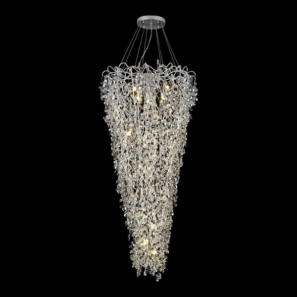 Люстра подвесная Матовый никель/Прозрачный, Черный G9 25*40Вт WE188.25.203 WERTMARK