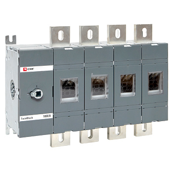 Рубильник 1000A 4П без рукоятки управления TwinBlock EKF