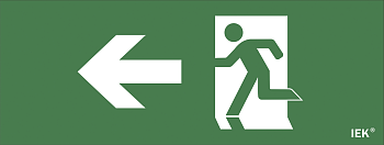 Самоклеящаяся этикетка 240х90мм "Фигура/стрелка влево" для ДПА IP20/54 IEK