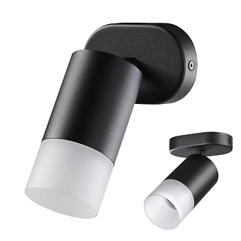 Св-к накл.IP20 GU10 9W 235V FLAX черный NOVOTECH