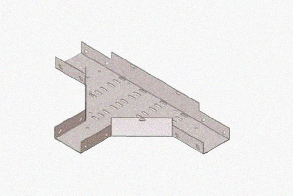 Лоток тройниковый замковый перфорированный ОТЗ 400х80 УТ1,5, оцинкованный лист, S1,5