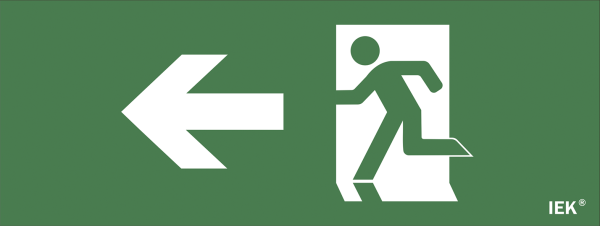 Самоклеящаяся этикетка 240х90мм "Фигура/стрелка влево" для ДПА IP20/54 IEK