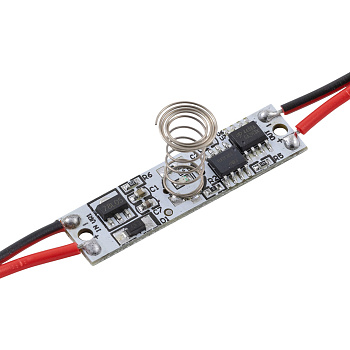 04-43 Сенсорный выключатель для алюминиевого профиля высотой 12мм, монохром., 12/24В, 36/72Вт, IP20, с функцией диммирования, 40x10x14мм. Apeyron