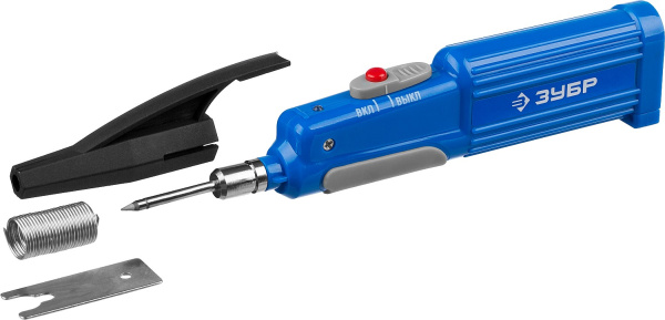 Беспроводной паяльник 6Вт, высокотемпературное жало, 3AA, конус ЗУБР Беспроводной паяльник 6Вт, высокотемпературное жало, 3AA, конус ЗУБР