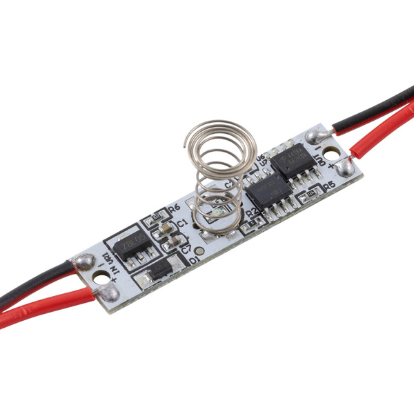 04-43 Сенсорный выключатель для алюминиевого профиля высотой 12мм, монохром., 12/24В, 36/72Вт, IP20, с функцией диммирования, 40x10x14мм. Apeyron