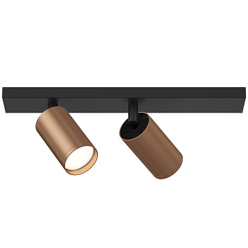 Потолочный светильник 2*GU10 10Вт Черный и Медь матовая IP20 FOCUS S C051CL-02BC Technical