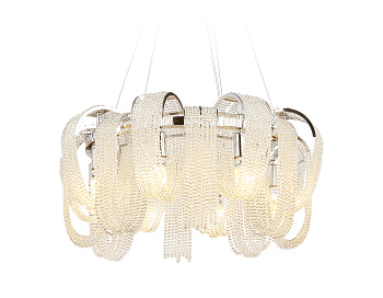 Подвесная люстра с хрусталем TR5377/8 CH/CL хром/прозрачный E14*8 max 40W D600*300 Ambrella Light