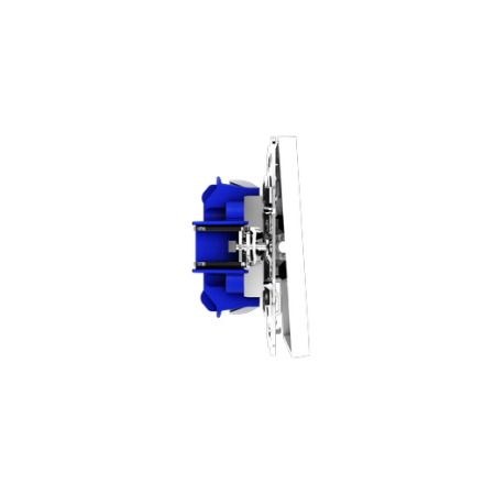 Проходной переключатель встраиваемый Voltum S70 одноклавишный 10А, (белый глянцевый)