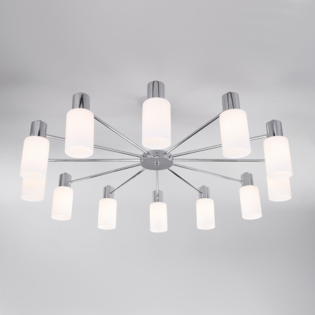 Потолочная люстра со стеклянными плафонами 12*E14 60Вт хром IP20 Vegga (70160/12 хром) Eurosvet