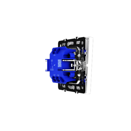 Проходной переключатель встраиваемый Voltum S70 одноклавишный с подсветкой 10А, (белый глянцевый)