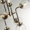 Люстра E27 8*40W PRIAMA черный/золотой/прозрачный/стекло ODEON LIGHT