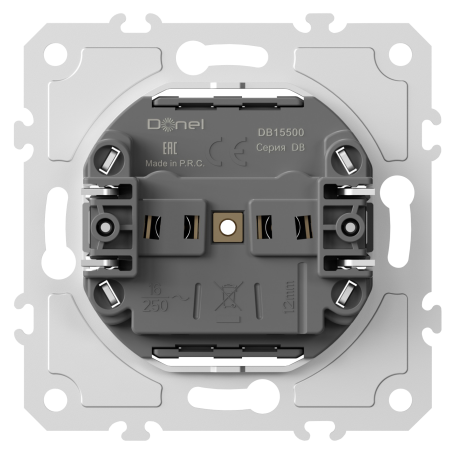 Donel механизм розетки без заземления 16А 250 В~ на винтах, серия DB