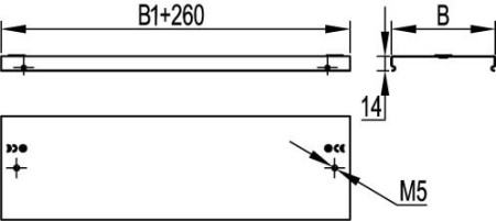 Крышка TDSA на ответвитель Т-обр. вертикальный 300/400, цинк-ламельная DKC