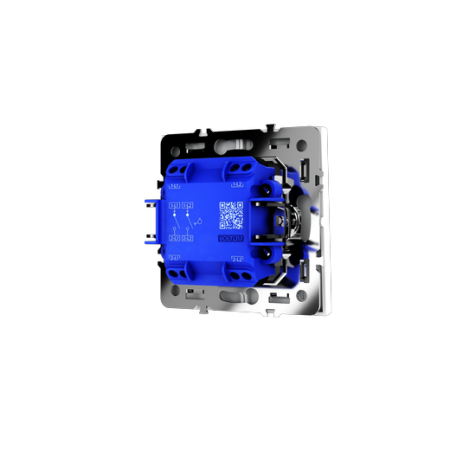 Выключатель с самовозвратом встраиваемый Voltum S70 двухклавишный 10А, (белый матовый)