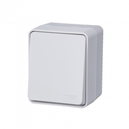 ATLASDESIGN AQUA 1-клавишный ПЕРЕКЛЮЧАТЕЛЬ IP44, сх.6, 10АХ, механизм, АЛЮМИНИЙ Schneider Electric