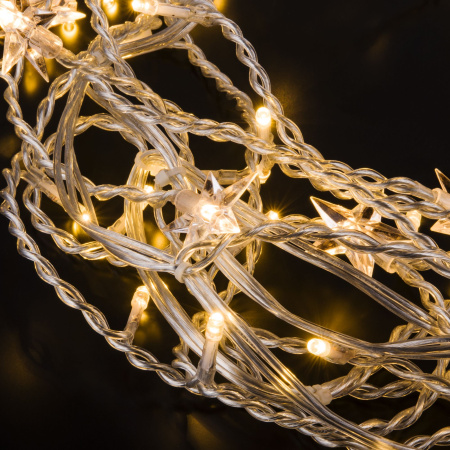 Гирлянда бахрома 1,8*0,5 м IP20 (100-002 теплый белый) Eurosvet