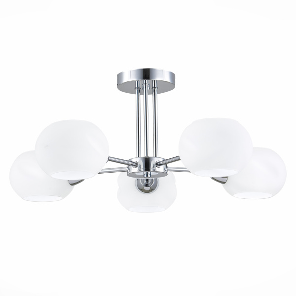 Люстра потолочная Хром/Белый E14 5*40Вт SLE104302-05 EVOLUCE