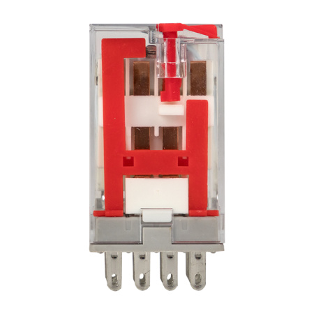 Реле промежуточное с кнопкой и мех, Индикацией RPAt 22/4 5A 230В AC AVERES EKF