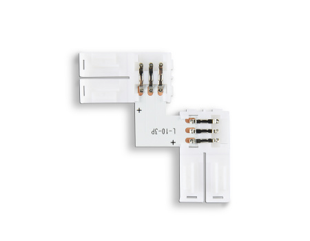 Соединитель угловой L для светодиодной ленты 5050 12/24V (3 конт.) GS6651 (10шт) Ambrella Light