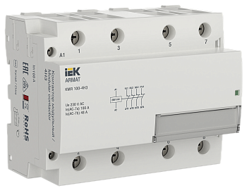 Контактор модульный KMR 100А 230В AC 4НЗ ARMAT IEK