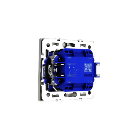 Выключатель встраиваемый Voltum S70 двухклавишный 10А, (сталь)