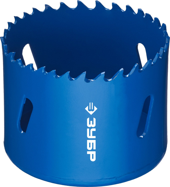 57мм, коронка биметаллическая, быстрорежущая сталь ЗУБР