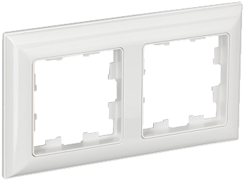 BRITE Рамка 2-мест. РУ-2-Бр бел./бел. IEK