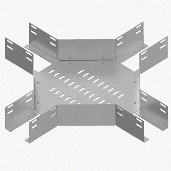 Лоток крестообразный перфорированный КМ 400х80 УТ1,5, оцинкованный лист S1,0
