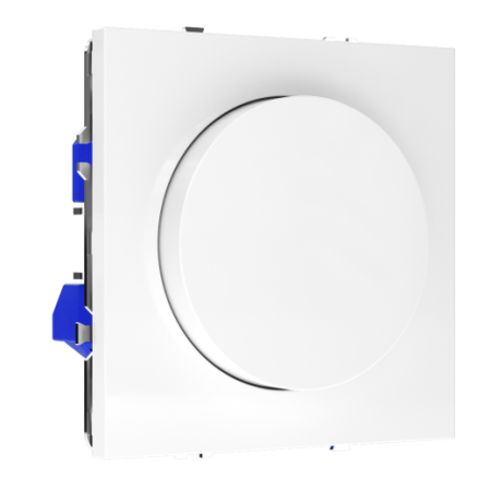 Светорегулятор встраиваемый Voltum S70 поворотно-нажимной 600 Вт, (белый глянцевый)