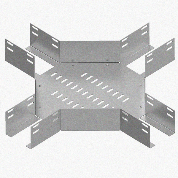 Лоток крестообразный перфорированный КМ 400х80 УТ1,5, оцинкованный лист S1,0