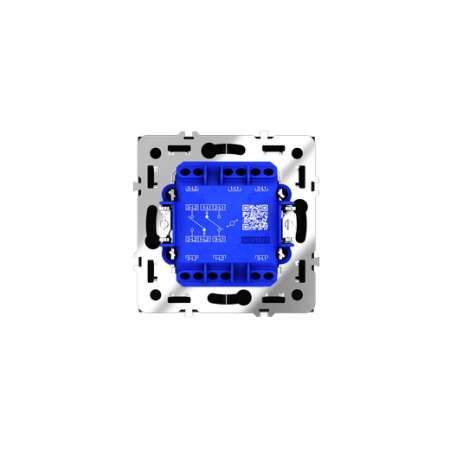 Проходной переключатель встраиваемый Voltum S70 двухклавишный 10А, (графит)